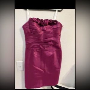 David’s Bridal Mini Rosette  Dress